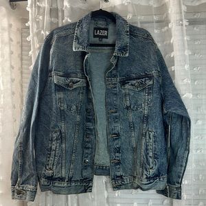 Lazer Denim Jean Vintage Wash Jacket
